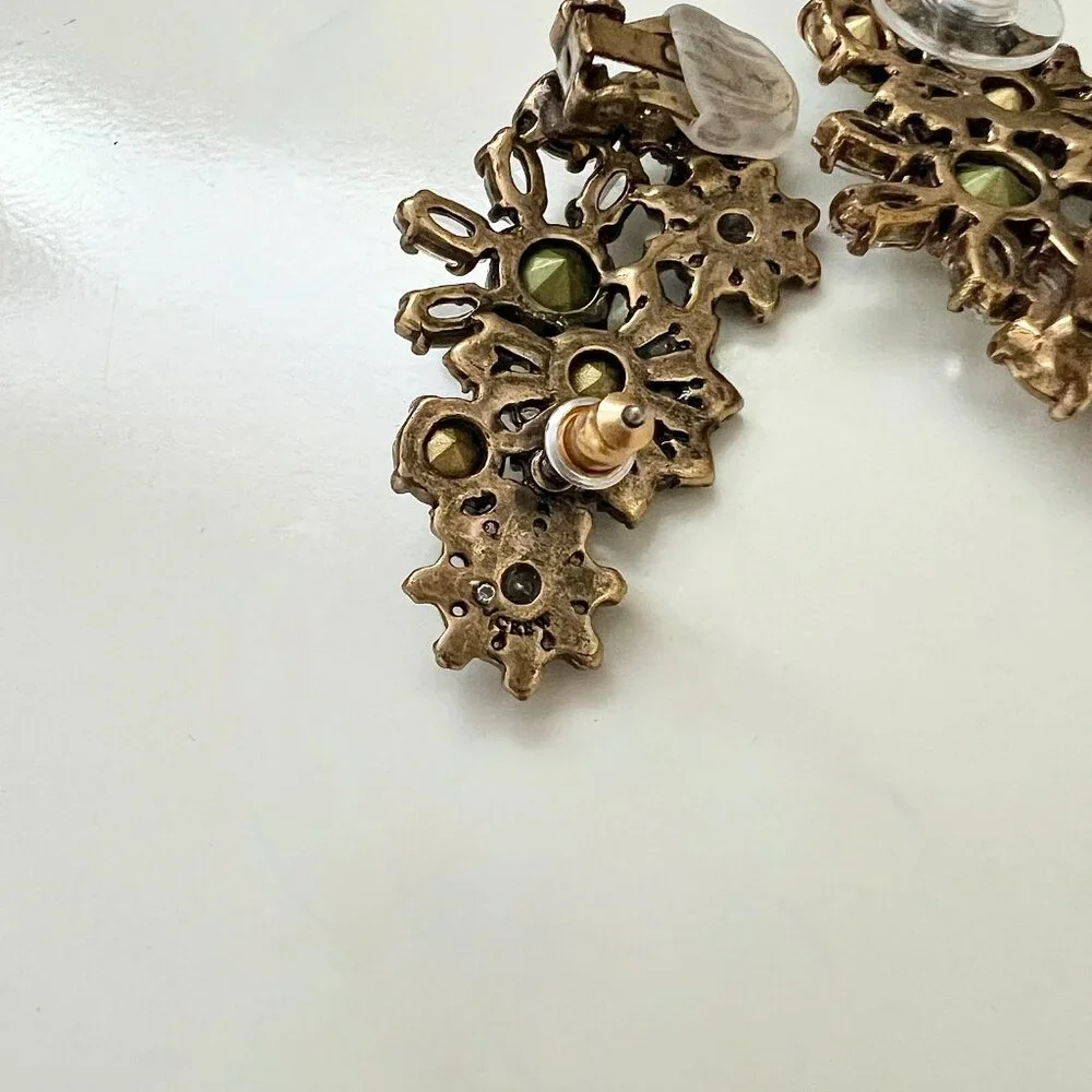 J.Crew "Crystal Snowflake Climber Earrings" - Picture 5 of 6